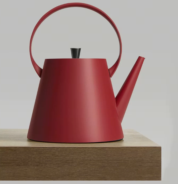 Minimalist Red Electric Kettle - Image 3