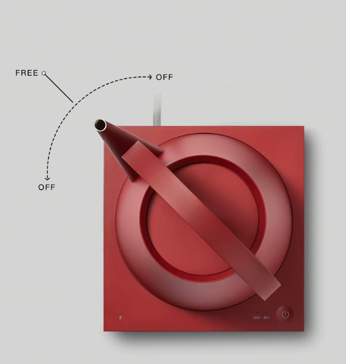 Minimalist Red Electric Kettle - Image 4