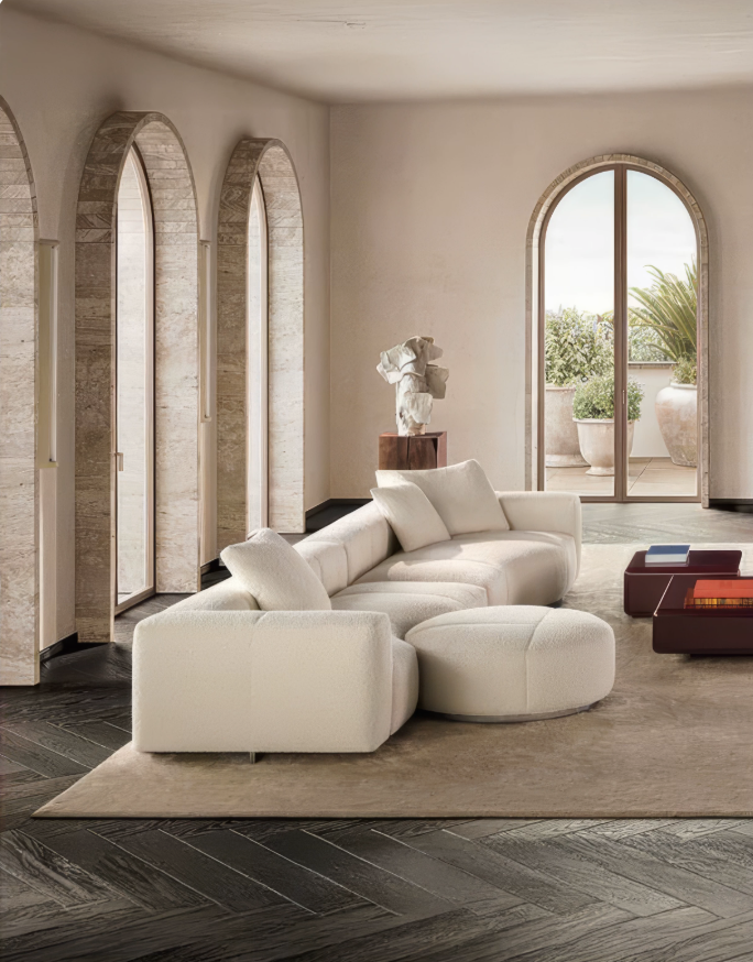 Cloud Bouclé Sectional Sofa - Image 3